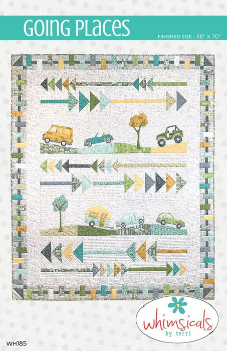 New! Going Places - Quilt Pattern - designed by Terri Degenkolb - Whimsical Quilts - RebsFabStash
