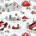 New! Holiday Heartland - Monotone Barns - per yard - by Jan Shade Beach for Henry Glass - Winter - Red - RebsFabStash