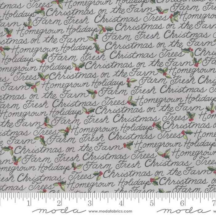 NEW! Homegrown Holidays Fabric - per yard - by Deb Strain for MODA - Barn Red Holiday Handwriting - 19943 13 - RebsFabStash