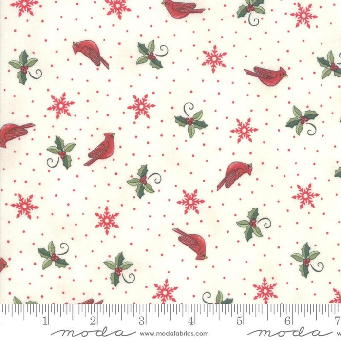 NEW! Homegrown Holidays Fabric - per yard - by Deb Strain for MODA - Winter White Holiday Greenery - 19944 11 - RebsFabStash