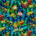 NEW! Jewels of the Jungle - Frog Panel - Per PANEL - by Lori Anzalone for Studio e - Digital Print, Frogs - 24" x 42" panel - Cerulean - 5567P 17 - RebsFabStash