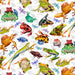NEW! Jewels of the Jungle - Small Frog Tossed Allover - Per Yard - by Lori Anzalone for Studio e - Digital Print, Frogs - Black - 5562-99 - RebsFabStash