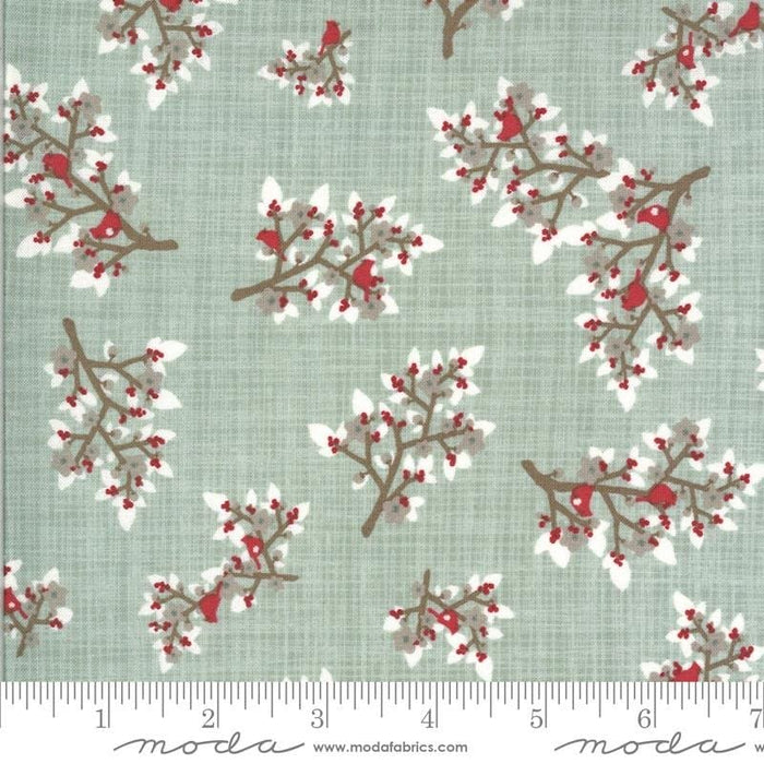 Juniper - Brushed Cotton - by Kate & Birdie Paper Co. for MODA Light Green Winter Pattern Fabric By RebsFabStash