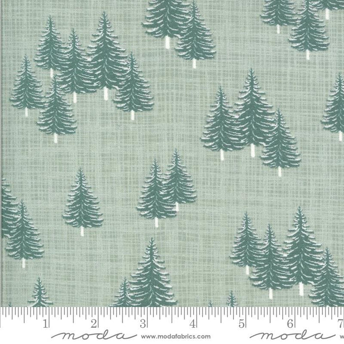 Juniper - Brushed Cotton - by Kate & Birdie Paper Co. for MODA Green Winter Trees Pattern Fabric By RebsFabStash