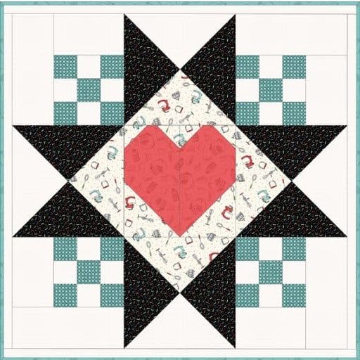 NEW! Kitchen Stars Mini Quilt Kit - uses Happiness is Homeade by Kris Lammers for Maywood Studio - 39.5" x 39.5" - RebsFabStash