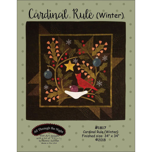 NEW! -Lap - Wall Hanging PATTERN -Bonnie Sullivan -Flannel - Wool Applique -Primitive: By a Hare-Squirrel it Away-Build a Nest-Cardinal Rule - RebsFabStash