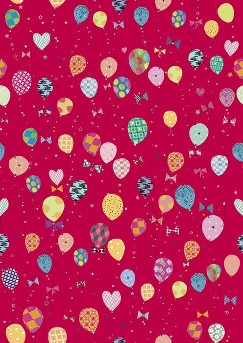 NEW! Let's Celebrate by House of Turnowsky - Per yard - Quilting Treasures - Happy Birthday Fabric - Balloons on White - RebsFabStash