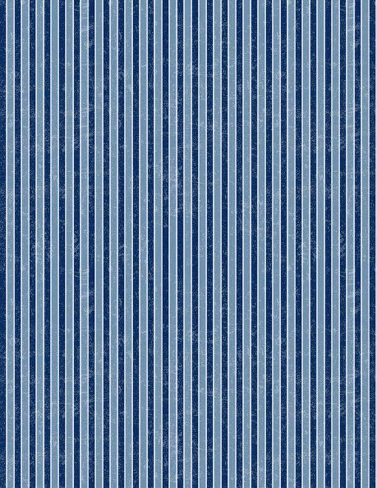 NEW! Liberty Lane - Per yard - by Stephanie Marrott for Wilmington Prints - Pinstripes blue - 1031 84461 441 - blue and navy stripes - RebsFabStash