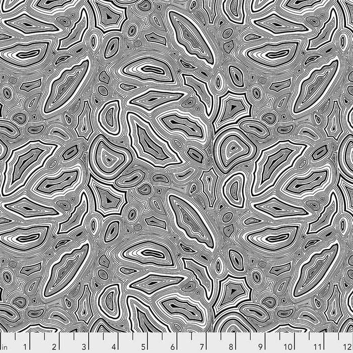 Textured Quilting Fabric Linework Fairy Flakes by Tula Pink for Free Spirit Fabrics At RebsFabStash