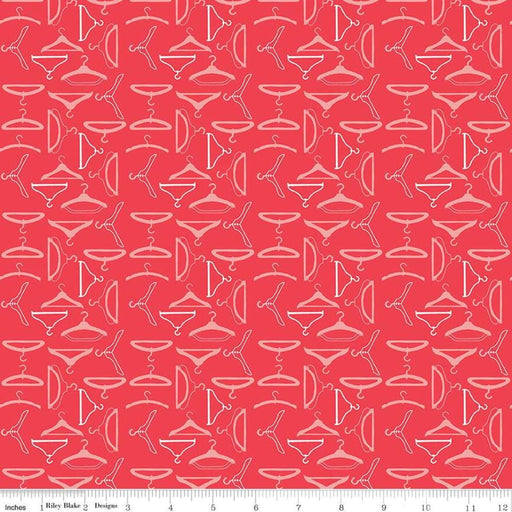NEW! Lori Holt Vintage Happy 2 Fabric Collection - Per Yard - Vintage Happy 2 fabrics - Riley Blake - Hangers Cayenne - C9142 Cayenne (Red) - RebsFabStash