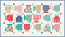 NEW! Lori Holt Vintage Happy 2 Fabric Collection - Per Yard - Vintage Happy 2 fabrics - Riley Blake - Ring Toss C9133 - PEACOCK (Aqua) - RebsFabStash