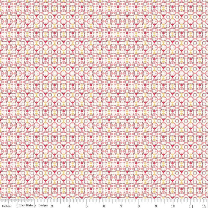 NEW! Lori Holt Vintage Happy 2 Fabric Collection - Per Yard - Vintage Happy 2 fabrics - Riley Blake - Small Daisy (Pink) C9137 FROSTING - RebsFabStash