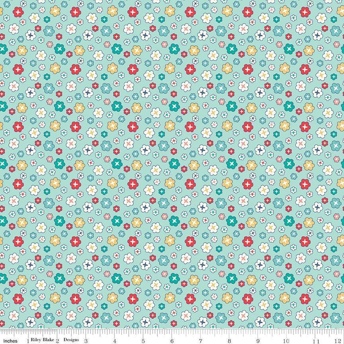 NEW! Lori Holt Vintage Happy 2 Fabric Collection - Per Yard - Vintage Happy 2 fabrics - Riley Blake - Tiny Squares Honey - C9132 HONEY - RebsFabStash