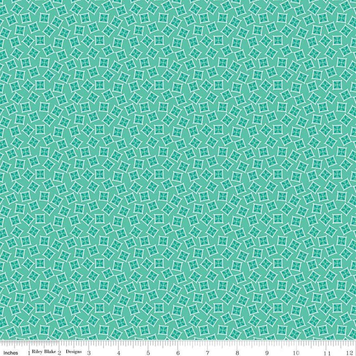 Lori Holt Vintage Happy 2 Fabric Wide Back Green Fabric from RebsFabStash