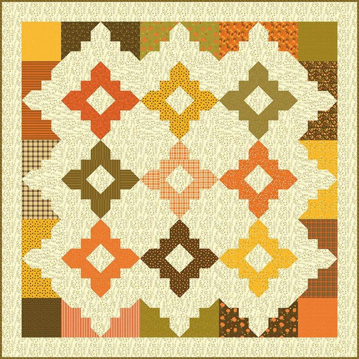 NEW! - Loveliness -Quilt PATTERN - Sandy Gervais -Pieces From My Heart -Features Adel In Autumn - Riley Blake -Fat Quarter Friendly - #742 - RebsFabStash