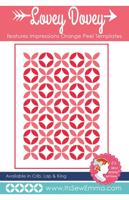 New! Lovey Dovey - Quilt Pattern in 3 sizes - by It's Sew Emma - RebsFabStash