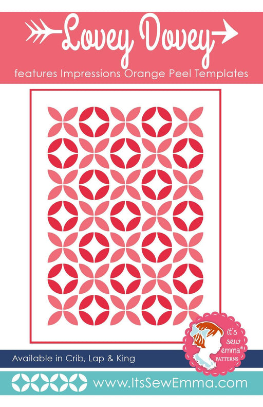 New! Lovey Dovey - Quilt Pattern in 3 sizes - by It's Sew Emma - RebsFabStash