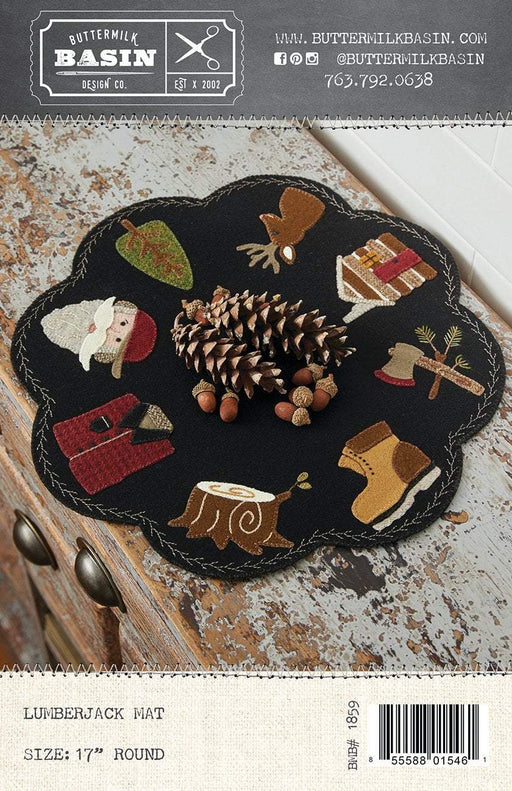 New! Lumberjack Mat - Pattern - Table Mat- Primitive - Buttermilk Basin - Flannel - RebsFabStash