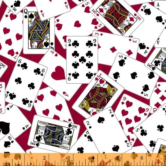 New! Man Cave - per yard - by Rosemarie Lavin for Windham - Cards, Plaid, Pool, Darts - Black Playing Cards - 52411-2 - RebsFabStash