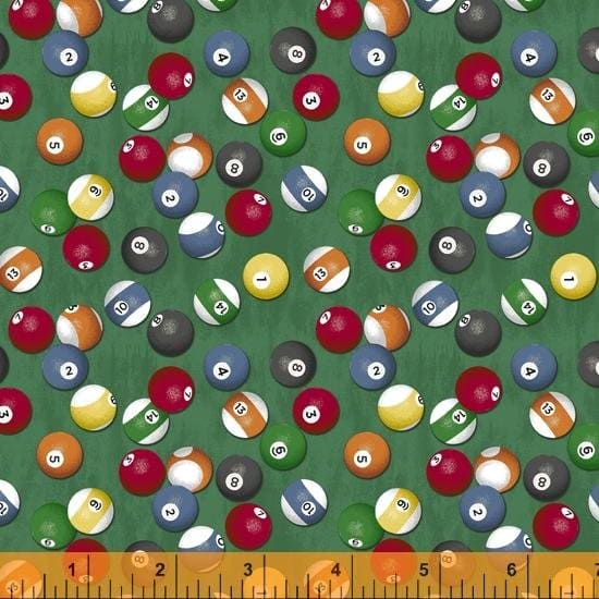 New! Man Cave - per yard - by Rosemarie Lavin for Windham - Cards, Plaid, Pool, Darts - Cave Rules - Charcoal 52414-5 - RebsFabStash
