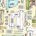 NEW! Measure Twice - per yard - by Kris Lammers for Maywood Studio - Sewing Machines Pink - MAS9890 P - RebsFabStash