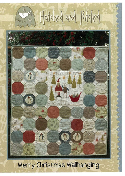 New! Merry Christmas Wallhanging - Pattern - by Hatched and Patched - RebsFabStash