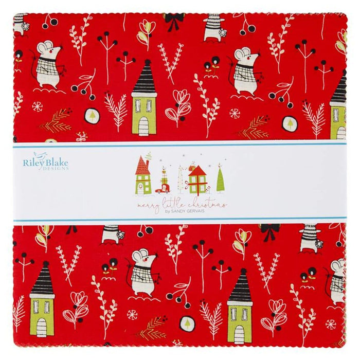 New! Merry Little Christmas - Berries Green - by the yard - Sandy Gervais - Riley Blake - Fun cute holiday design - C9645-GREEN - RebsFabStash