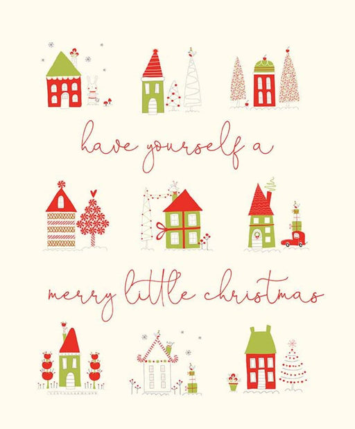 New! Merry Little Christmas - Merry Little Christmas Panel 36" x 43 1/2" - by the Panel - Sandy Gervais - Riley Blake - P9648-CREAM - RebsFabStash