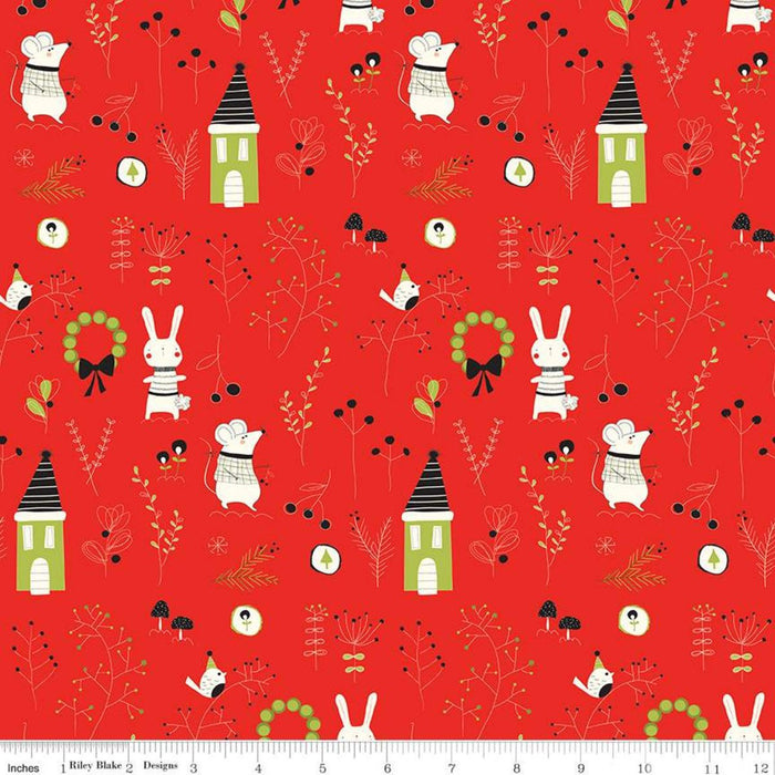 New! Merry Little Christmas - Merry Little Christmas Panel 36" x 43 1/2" - by the Panel - Sandy Gervais - Riley Blake - P9648-CREAM - RebsFabStash