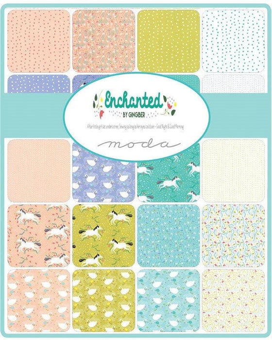 New! Mini Happy Flower - Quilt Pattern - Uses Enchanted fabrics by Gingiber - MODA - New Designer! - RebsFabStash
