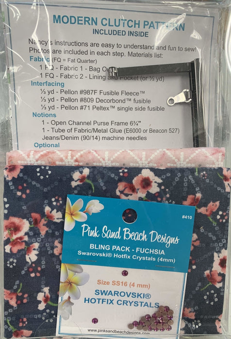 New! Modern Clutch #233 & 235 by Pink Sand Designs - Complete KITS!! Pattern, fabric and notions INCLUDED! Must See! 3 fabric options - RebsFabStash