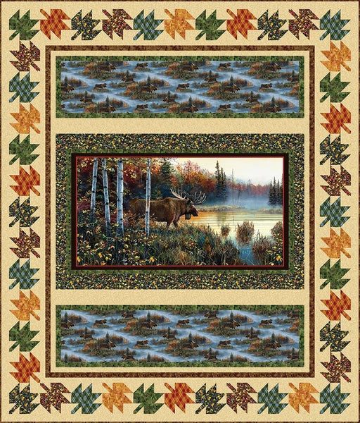 New! Nature's Palette - QUILT KIT - by Heidi Pridemore of the Whimsical Workshop - features Moose Country fabric from Quilting Treasures - 69" x 81" - RebsFabStash