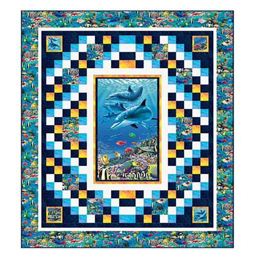 NEW! Ocean Trip Quilt Kit - uses Artworks XVI by Quilting Treasures - pattern by Pine Tree Country Quilts - RebsFabStash