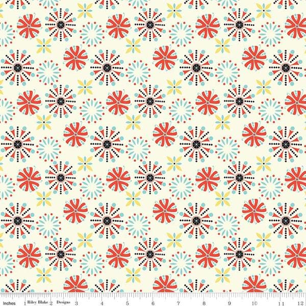 NEW! Oh Happy Day! - per yard - by Sandy Gervais - Riley Blake Designs - Blender - Diamonds Red - RebsFabStash