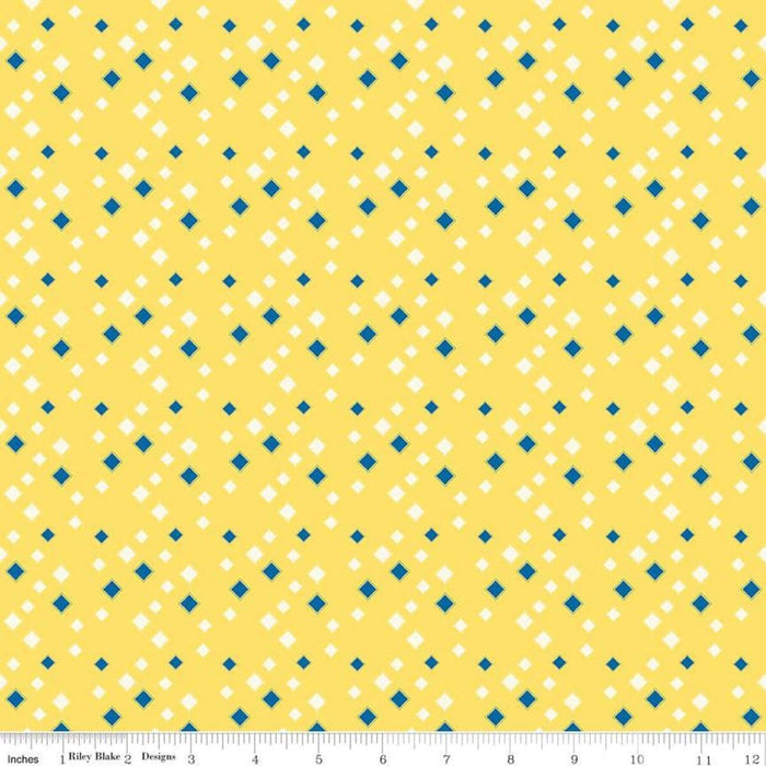 Yellow and Blue Oh Happy Day! by Sandy Gervais Riley Blake Design at RebsFabStash