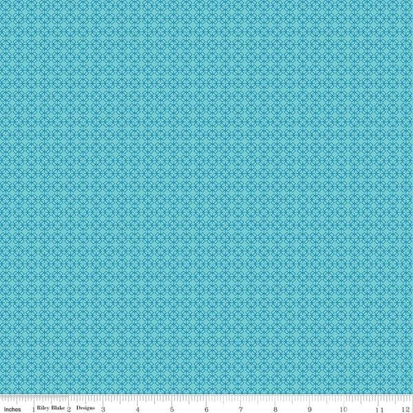 Oh Happy Day! by Sandy Gervais Blender Geometric Print Blue from RebsFabStash