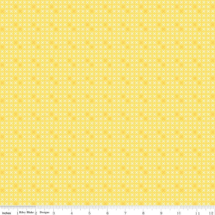Oh Happy Day! by Sandy Gervais Blender Geometric Squares Yellow from RebsFabStash