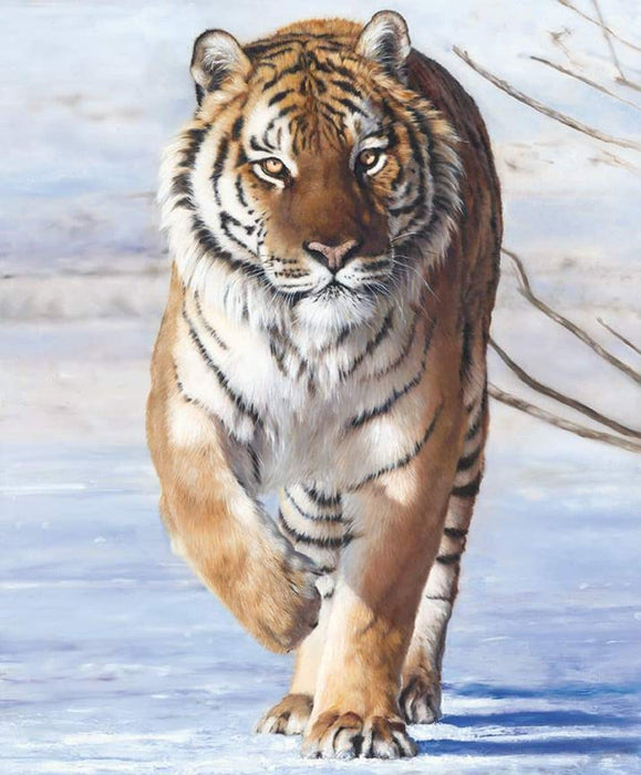 NEW! On Safari - per PANEL - Riley Blake Designs - 36" Digital White Tiger Panel - P10453-WHITE - RebsFabStash