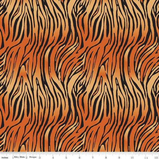 NEW! On Safari - per yard - Riley Blake Designs - Tiger Print - C10456-ORANGE - RebsFabStash