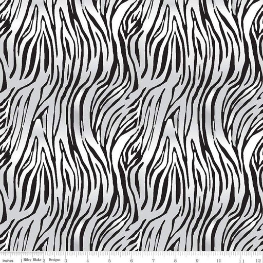 NEW! On Safari - per yard - Riley Blake Designs - White Tiger Print - C10456-WHITE - RebsFabStash