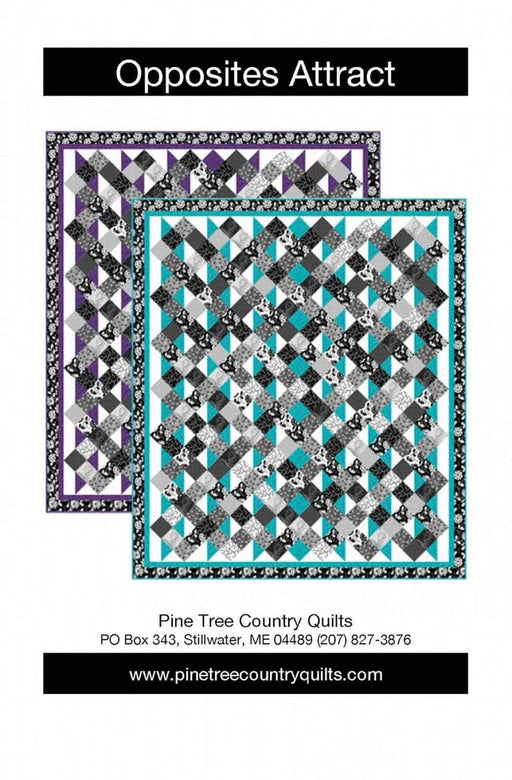 New! Opposites Attract - Quilt Pattern - Fat Quarter Friendly - by Pine Tree Country Quilts - RebsFabStash