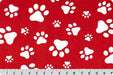 NEW! Paws - Cuddle Fabric - per yard - by QT Fabrics - Digital Print - PAWS - Scarlet - DR270258 - RebsFabStash