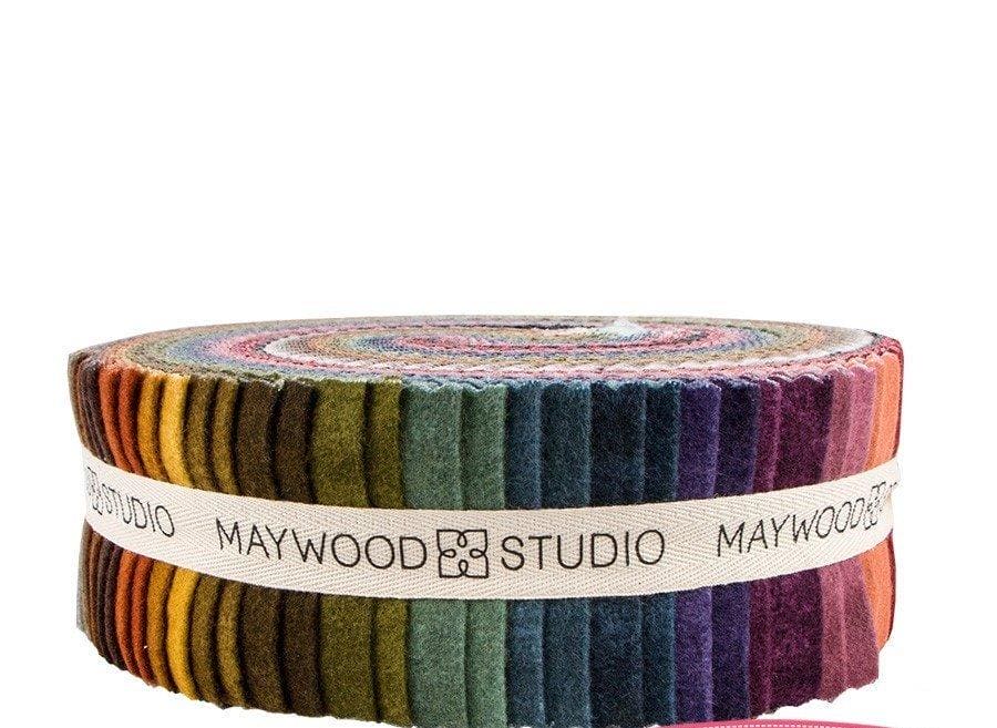 NEW! Quilt Market Release! Color Wash -FLANNEL Layer Cake (42) 10" squares - Maywood Studio - by Bonnie Sullivan - colors! - RebsFabStash