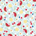 New! Red, White, & Bloom - per yard - by Kimberbell for Maywood Studio - Picnic Table Aqua - MAS9902-Q - RebsFabStash