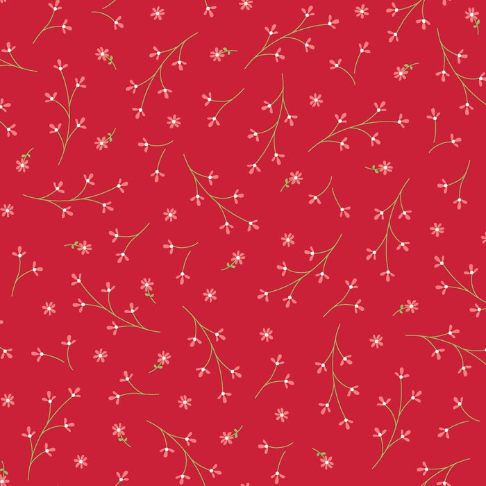 New! Red, White, & Bloom - per yard - by Kimberbell for Maywood Studio - Picnic Table Red - MAS9902-R - RebsFabStash