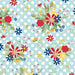 Red, White, & Bloom - per yard - by Kimberbell for Maywood Studio - Polka Dot Flower Aqua Quilt Fabric RebsFabStash