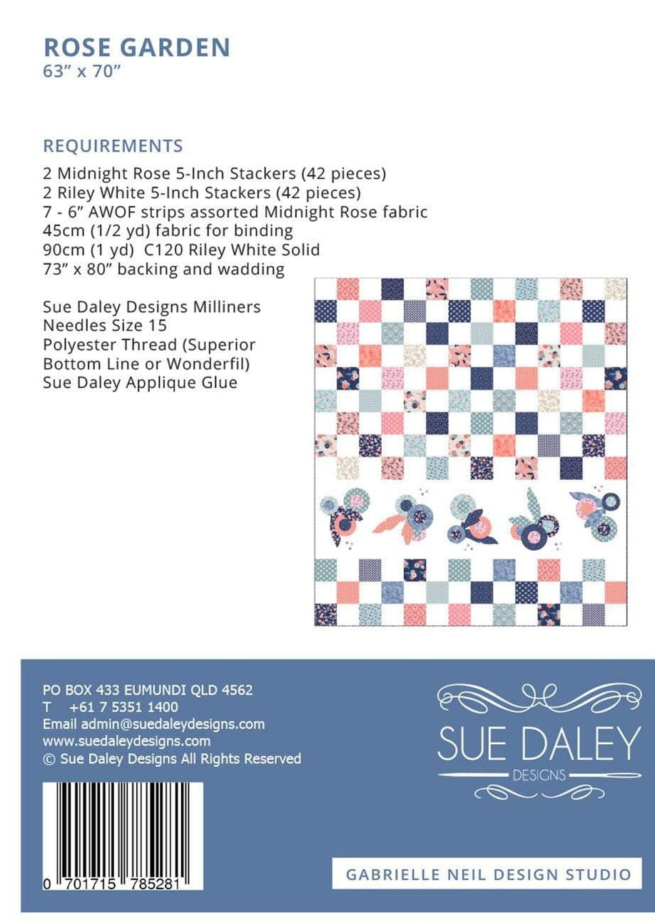 Rose Garden Quilt Pattern by Sue Daley Designs Designed by Gabriel
