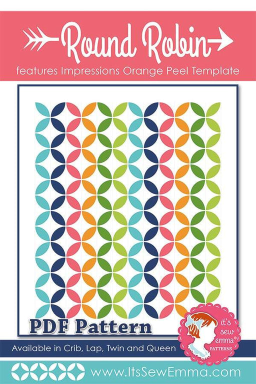 New! Round Robin - Quilt Pattern in four sizes - by It's Sew Emma - RebsFabStash