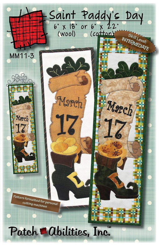 NEW! Saint Paddy's Day Pattern by Patch Abilities, Inc. Easy Pattern - M11-3 - RebsFabStash
