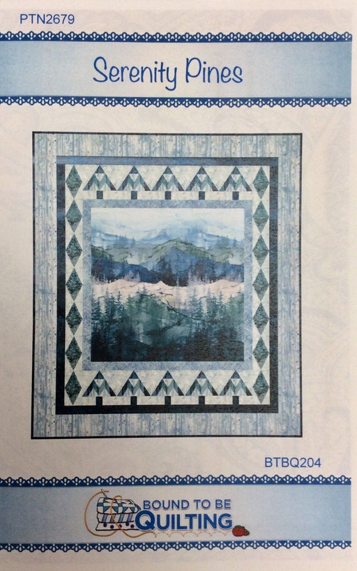 NEW! Serenity Pines - Quilt PATTERN - by Bound To Be Quilting - features Whispering Pines by Melanie Samra for Northcott - RebsFabStash